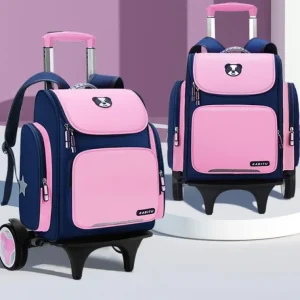 Borsa per zaini da scuola per bambini zaino per scuola per bambini su ruote per ragazze borse per Trolley da scuola con ruote per ragazzi 1