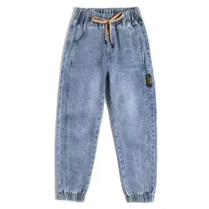 Jeans Cargo donna 2024 primavera e autunno versione coreana di pantaloni a vita alta pantaloni larghi dimagranti a gamba dritta Haren Tide 1