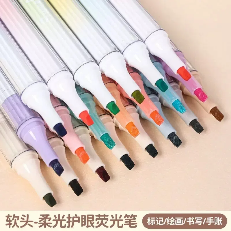 Evidenziatore da disegno Morandi a 5 colori, pennino singolo/doppio, diario per studenti, album, pittura, cancelleria, scuola, ufficio, scrittura 6