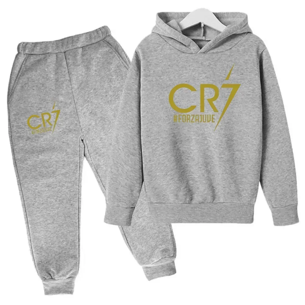 Cristiano Ronaldo CR7 Costumi Cosplay Kid Football Idol Bambino Felpa con cappuccio Set Pantalone Bambino di alta qualità Ragazzo Ragazza Abbigliamento Tuta 6