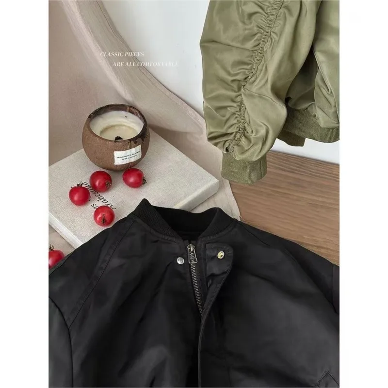 Moda neonata ragazzo giacca da volo solida primavera autunno bambino giacca a vento cappotto capispalla per bambini vestiti 2-12 anni 6