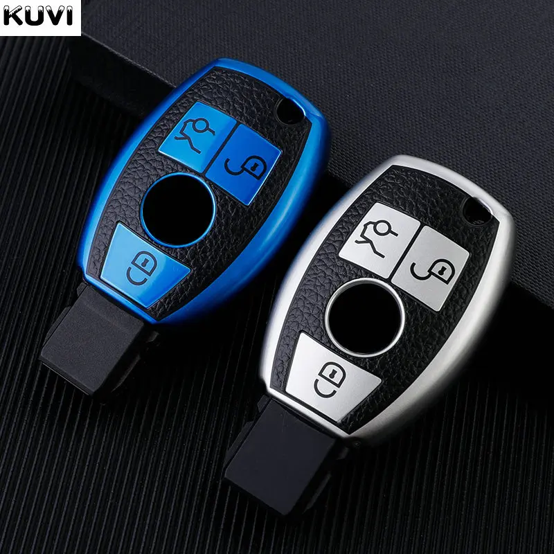 Custodia per chiave A distanza per auto in TPU in pelle Fob per Mercedes Benz A C E S classe G GLA CLA GLK GLC CLS W204 W463 W176 W251 W205 AMG 1