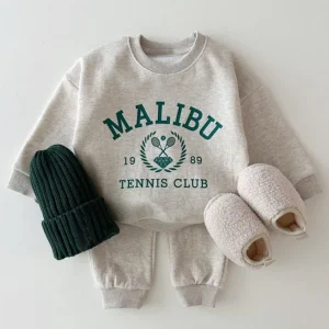 Set di abbigliamento per bambini coreani in cotone per bambini ragazzi vestiti per ragazze primavera autunno tuta allentata pullover top + pantaloni 2 pezzi abiti casual 1