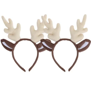 2 pezzi di corna di renna fascia per capelli a tema natalizio di Natale accessori per costumi leggeri delicati sulla pelle forniture per feste 1