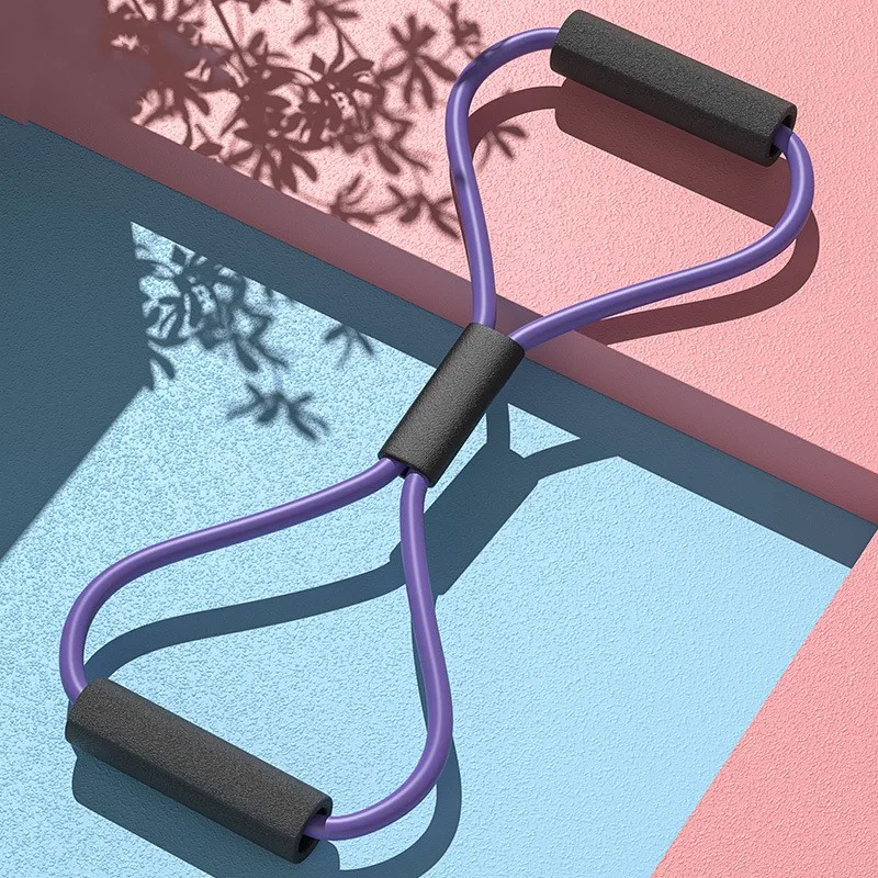 Palestra 8 parole fascia elastica sviluppatore toracico espansore in gomma corda allenamento sportivo fasce di resistenza attrezzature per il Fitness allenamento Yoga 2