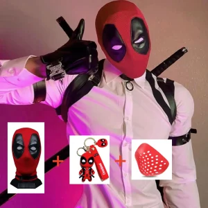 Festa di Halloween Carnevale Deadpool Maschera Costume Cosplay Casco a testa intera Copricapo in nylon Maglia di cotone lavorato a maglia Maschere per casco Regali 1