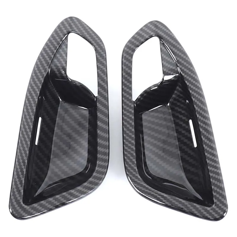 Per BMW 1 2 Serie F20 F21 F22 F23 2012-2019 Accessori Auto Porta Interno Ciotola Copertura Decorativa Adesivo ABS In Fibra di Carbonio/Nero 5