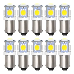 10 pz Ba9s Lampada di Segnalazione Led T4W 5SMD 5050 Chip Per Luci del Tetto Dell'automobile Luci Dello Specchio luci targa DC 12 V 24 V 1