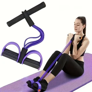 Tenditore a sei tubi Multifunzionale per uso domestico Fitness Yoga Rafforzamento addominale Fascia di resistenza Corda di tensione Assistivo sit-up 1
