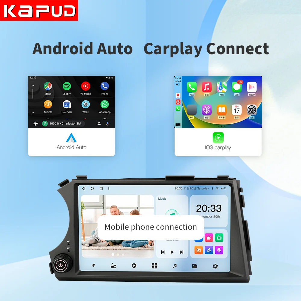 Kapud-Radio per auto 8′′ Android 14 Carplay Auto GPS per Ssangyong Kyron Actyon 2005-2013 BT Video 2 din Lettore multimediale Wifi SWC 2