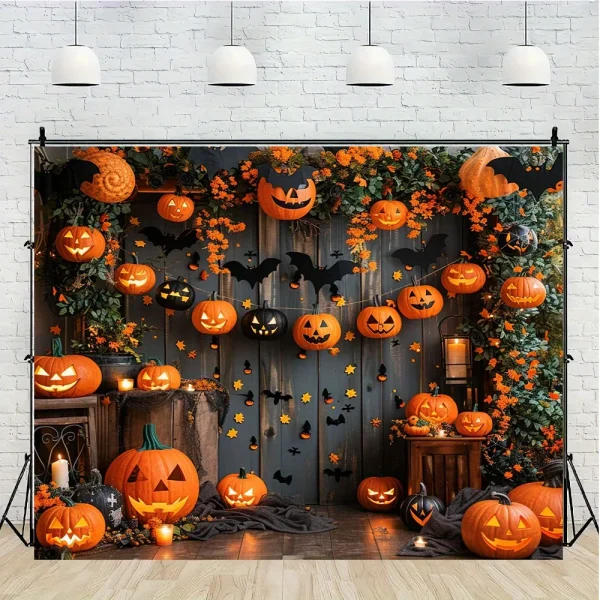 Fondali in legno autunnale per zucca fattoria di Halloween grazie dando striscioni di sfondo in legno marrone per pareti decorazioni per feste Banner 1