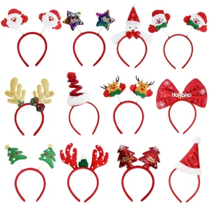 Fascia natalizia per bambini adulti Babbo Natale Alce Xmax Accessori per capelli per albero Puntelli per foto Decorazione natalizia Regali di Capodanno 2025 1