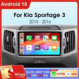 Android 15 Qualcomm Autoradio Per KIA Sportage 3 Sportage R 2010-2016 Wireless Android Auto Carplay Lettore Multimediale Auto stereo 1
