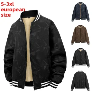 2025 Autunno e Inverno Nuova Giacca uniforme da baseball Gioventù Top da uomo in pile alla moda Giacca casual Giacche Maglione da lavoro Uomo 1