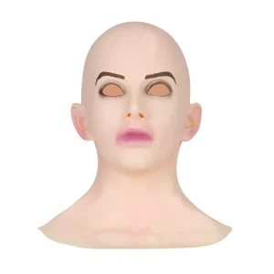Maschera da crossdresser in silicone realistico femminile Cosplay Halloween Fancy Dress Maschera divertente giocattolo 1