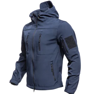 Autunno Inverno Uomo Giacche tattiche militari Uomo Softshell Giacca da azione impermeabile calda Uomo Giacca da sci da montagna Giacca a vento Cappotti con cappuccio 1