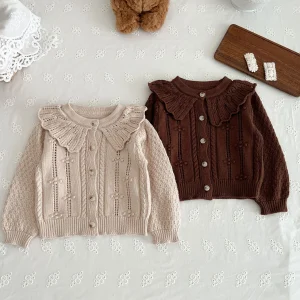 Primavera e autunno ragazzi e ragazze Cardigan lavorato a maglia soprabito Versatile Top Shirt bambini moda abbigliamento per bambini 1