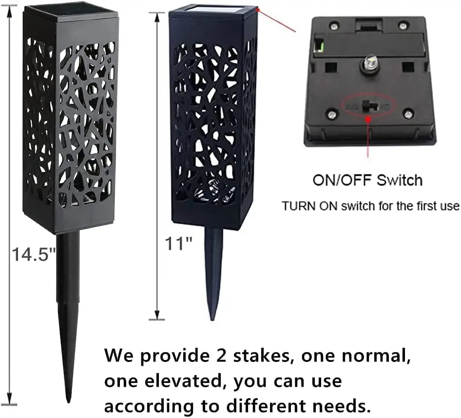 Lampada da giardino solare Lampada da giardino per esterni impermeabile Faretto solare da giardino Percorso Paesaggio Luce solare sotterranea Decor Street 5