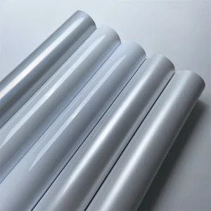 Involucro in vinile per auto Pellicola di copertura in vinile opaco lucido perlato bianco Adesivi per decalcomanie senza bolle d'aria per auto moto bicicletta 1