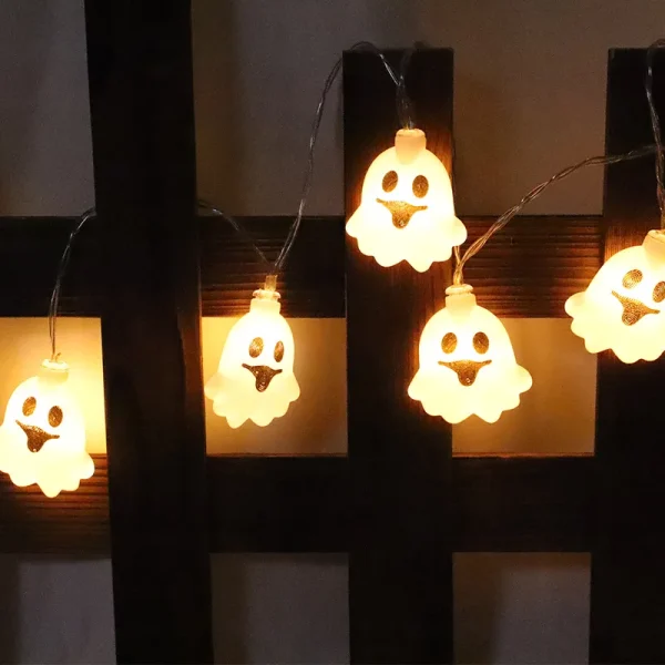 2024 nuove luci della stringa di Halloween luci della stringa del fantasma azionate da attery luci di Halloween carine per interni per decorazioni per feste 057 6