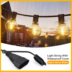 15M G40 HA CONDOTTO LA Luce Della Stringa IP44 Impermeabile Fata Luce Globo LED Festone Luce Bianco Caldo Luci Da Giardino Per La Cerimonia Nuziale All'aperto Decora 1