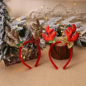 Fasce natalizie regalo accessori per capelli di natale fasce per capelli fantasia corna di renna fascia per capelli decorazioni per feste di natale cerchietto per capelli 1