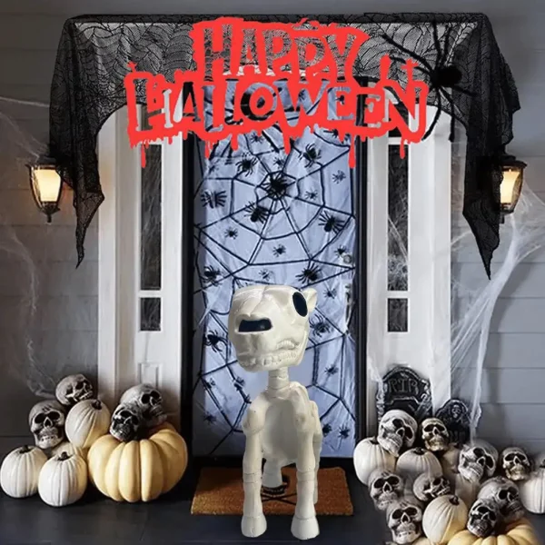 Halloween cheletro scultura scheletro animale scheletro per Halloween decorazione interna all'aperto forma umana cane partito puntelli spaventosi 6