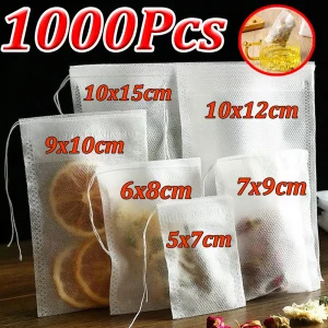 100-1000 Pz Usa E Getta Colino Da Tè Sacchetto Non Tessuto Sacchetto di Tè Coulisse Sigillo Colino Sacchetto Utensili Da Cucina Utensili Da Cucina 1