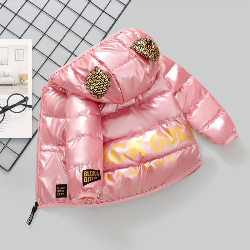 Cappotto da ragazzo Giacca in cotone Frangivento Capispalla 2025 Lettere Autunno Addensare Cotone caldo Inverno Adolescenti Abbigliamento per bambini 5