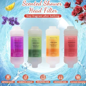 Nuovo stile filtro per doccia soffione doccia profumato addolcitore d'acqua migliora la depilazione della pelle purificatore doccia accessori per il bagno 1