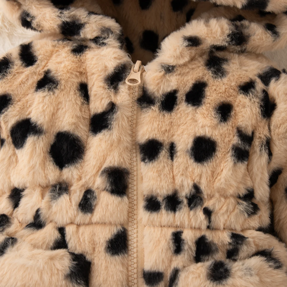 Vestiti per bambini Ragazza Inverno Completo stampato Modello a pois Caldo scamosciato di agnello Capispalla per bambina con cappuccio Cappotto casual carino per ragazza 4