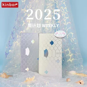 Kinbor 2025 Planner settimanale Settimana Agenda giornaliera Diario Notebook Calendario con copertina rigida Programma mensile Lista delle cose da fare Organizzatore del tempo 1