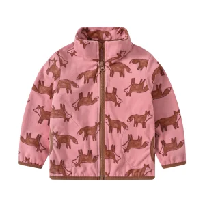 1 2 3 4 5 6 anni carino volpe autunno peluche ragazze giacca manica lunga cerniera moda principessa cappotto regalo di compleanno nuovi vestiti per bambini 1