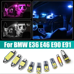 Per BMW Serie 3 E36 E46 M3 E90 E91 Berlina Auto da turismo Lampadine a LED Cupola interna Lampada da lettura Specchio cosmetico Tronco Luce Accessori 1