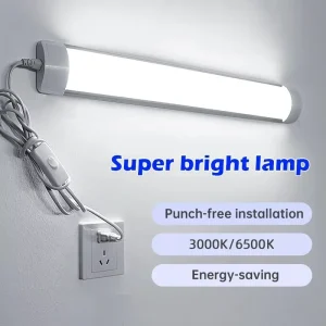 Luci a led Lampada da cucina sotto l'armadio A85-220V 10w 20w Tubo a led super luminoso con linea di interruttori da 1,8 m per lampade da interno per la camera da letto di casa 1