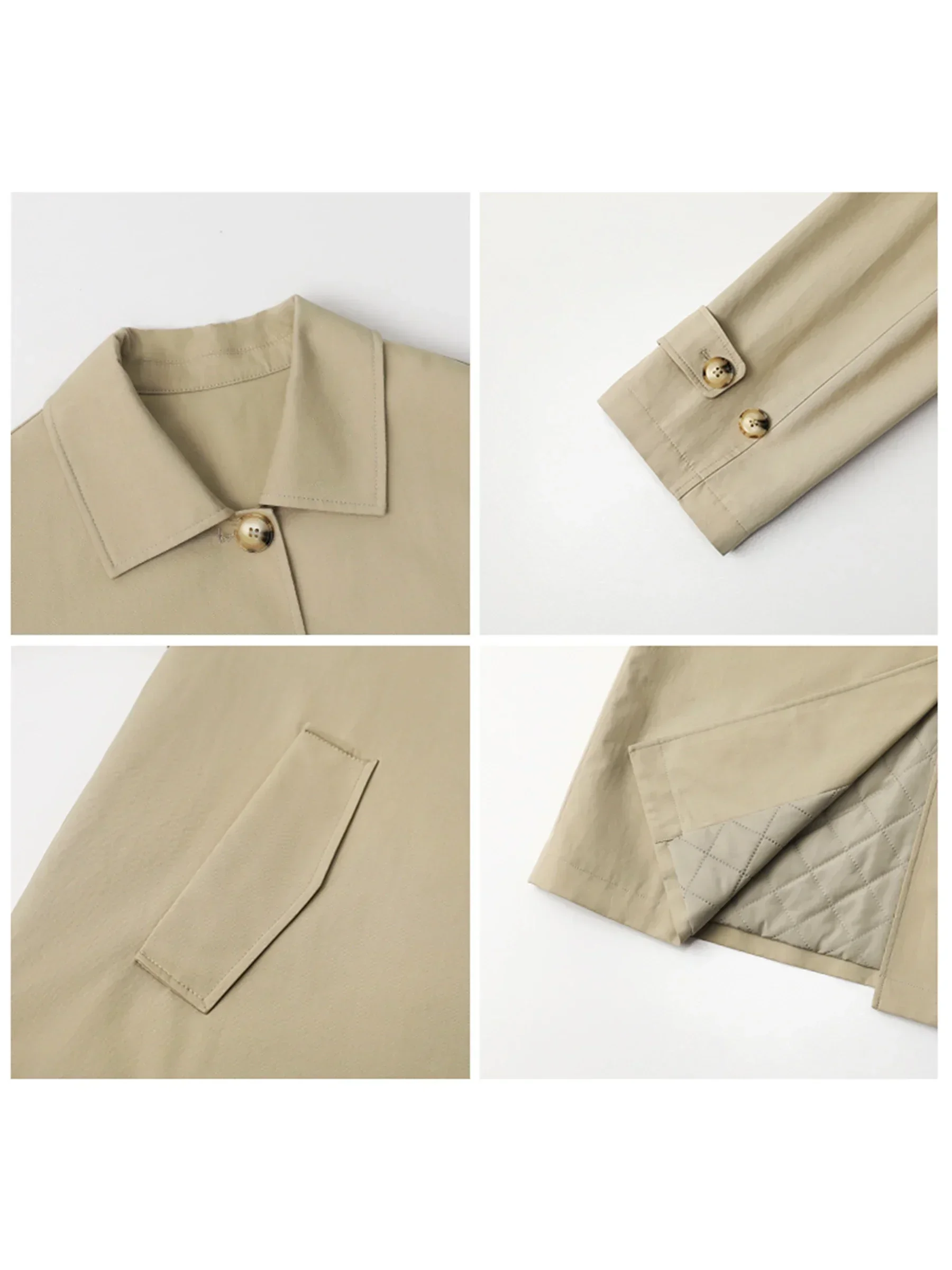 CHIC VEN Trench lungo da donna Allentato Casual Nuovo monopetto con clip in cotone Giacca a vento da donna Cappotto da donna Autunno Inverno 2024 4