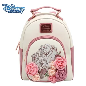 Mini zaino Loungefly Disney La Bella e la Bestia con schizzo floreale 1