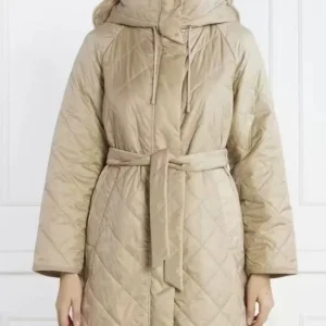 Fenggejiwo cappotto casual da donna in piuma di cammello sciolto in cotone con cappuccio e cintura in vita 1