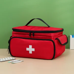 Kit di pronto soccorso portatile ad alta capacità, borsa per medicinali da viaggio e farmaci Scatola per organizer in tessuto Oxford Sopravvivenza di emergenza 1