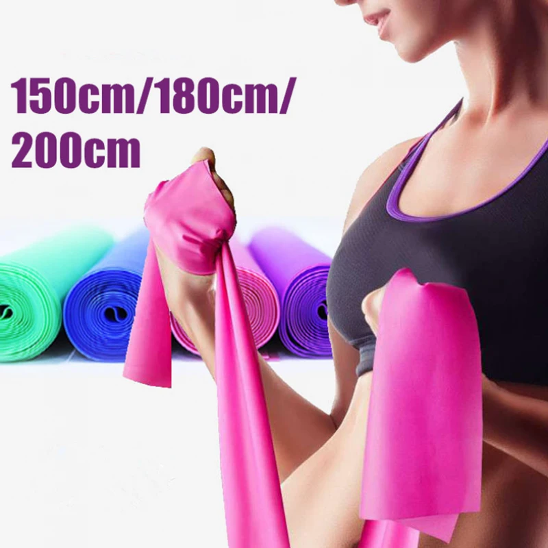 Yoga Pilates Fascia elastica di resistenza Fascia per allenamento fitness 150 cm Gomma elastica fitness Palestra Gomma naturale 5