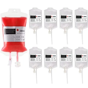 10PCS Blood IV Borse 350ML Halloween Blood Energy Drink Bag Vampire Zombie Bevande Borse per Vampire Cosplay Bomboniere 1