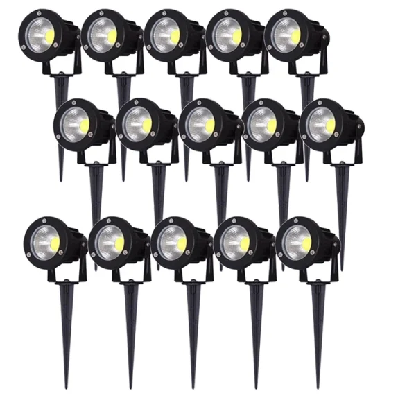 Decorazioni da giardino Luce LED IP65 Lampada da prato Waterprof 220V110V12V24V Bianco caldo Verde 5W10W15W Faretti con punte paesaggistiche 6