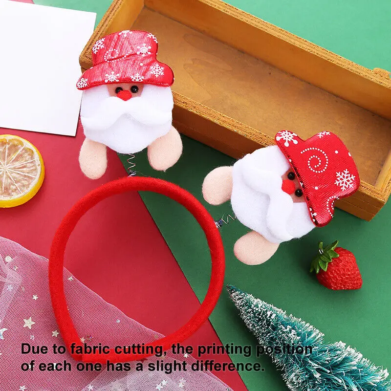 Moda natale fasce donna ragazza classica elastico renna Antler babbo natale pupazzo di neve cerchio per capelli Xmas Party fasce accessori 4