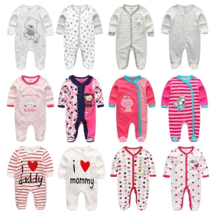 Neonato della tuta del pagliaccetto del bambino pagliaccetto lungo del manicotto del bambino caldo vestito del bambino dei vestiti del ragazzo della ragazza del cotone Calzamaglia vestiti del bambino 0-12m 1