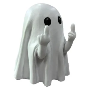 Halloween dito medio fantasma ornamenti artigianali in resina dito medio carino mano fantasma 1