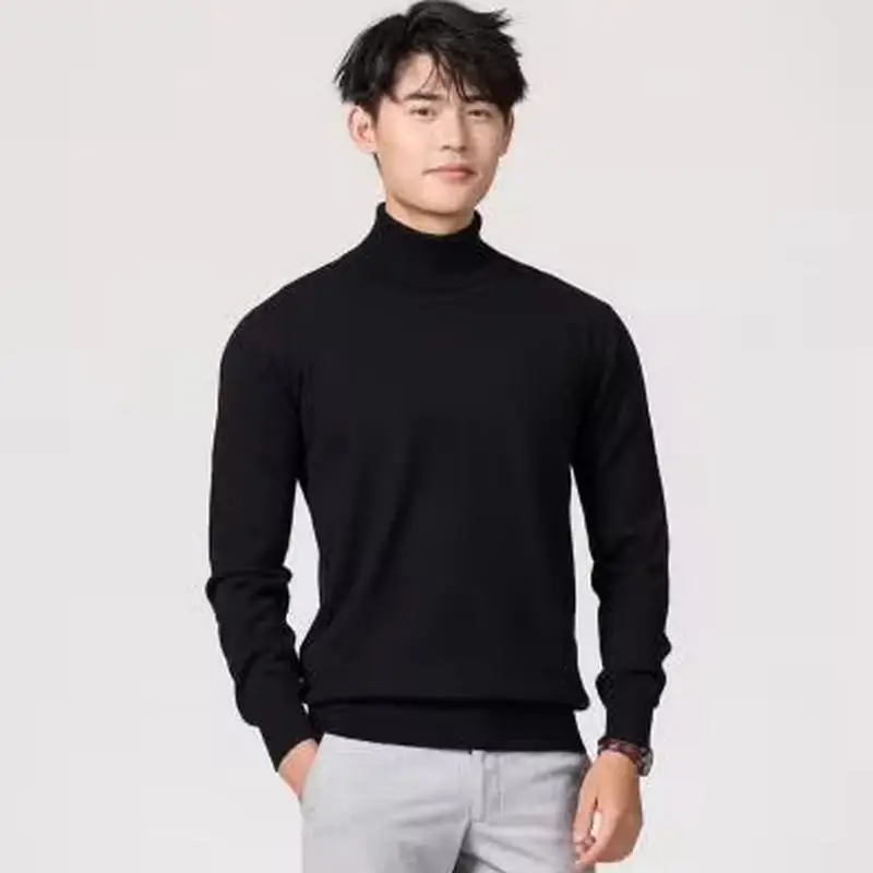 Maglione da uomo dolcevita in misto cotone cashmere 2025 Autunno Inverno Wram Abbigliamento Vetement Homme Pull Homme Hiver Man Pullover Maglione 5