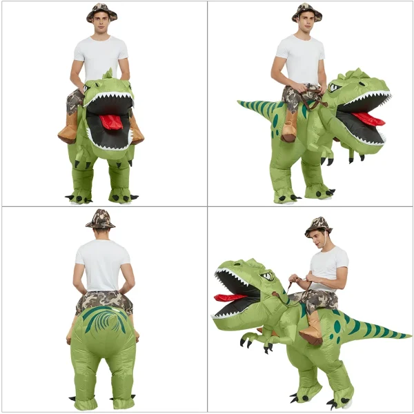 Animale Cartoon Equitazione T-Rex Costume Gonfiabile Asilo nido Bambini Dinosauro Gioco di Ruolo Per Adulti Bambini Inseguendo Gioco Regalo Di Compleanno 2