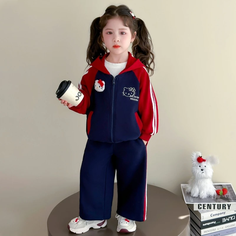 Set di vestiti per neonata Felpe per bambini autunnali Top con cappuccio e pantaloni 2 pezzi Tute per bambini Outfit Uniforme da baseball di moda 2