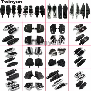 1 paio Moto Pedana Passeggero Posteriore Pedale Peg Poggiapiedi Per Harley Sportster Iron Touring Personalizzato Dyna Fat Bob Softail Fat Boy 1