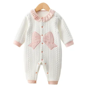 Somenie Baby Tutina in puro cotone Autunno e inverno Modelli in cotone con clip carini Neonati Ragazzi Ragazze Abbigliamento Tuta calda per bambini 1